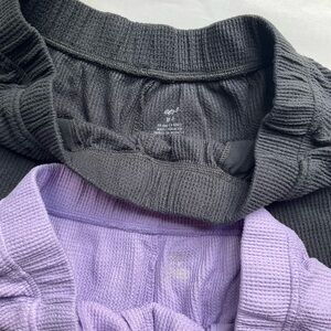 Aerie Charcoal and Lavender Knit Shorts